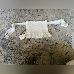 Super down ruffle top